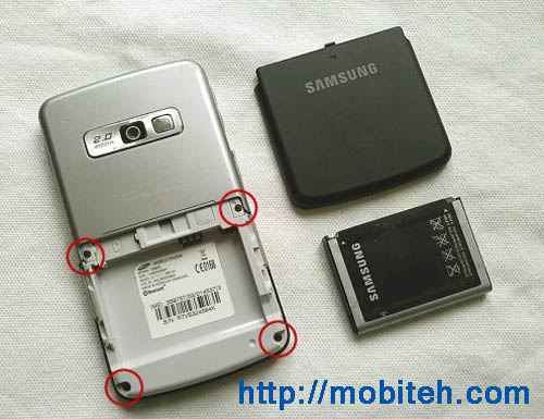 Как разобрать телефон Samsung C6625 Valencia