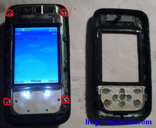 Как разобрать телефон Nokia 5200, 5300