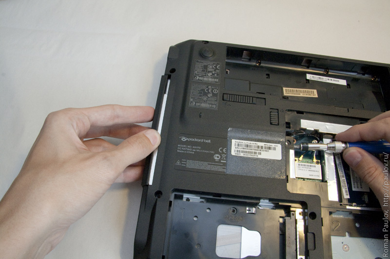 Как разобрать ноутбук Packard Bell LJ75